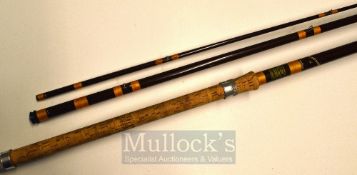 Hardy Matchmaker 12’ 3 piece brown fibalite match rod - Orange whipped high bells guides, cork