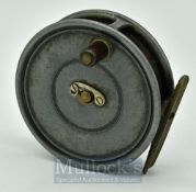 Hardy Uniqua Duplicated Mk. II 3 3/8” alloy fly reel c.1925 - with rim tension adjuster - ebonite