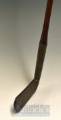 W Wilson of St Andrews C.1890 Straight Blade Gun Metal Putter with greenheart shaft and original