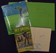 Cotton, Henry golf books (2) signed – “My Swing” 3rd ed 1954 signed in ink to the front free end