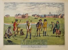 Josset, Lawrence (1910-1995) after 2x coloured plates No.1 and 2 and titled “ST ANDREWS 1800” 1