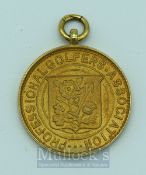 1960 Professional Golfer Association 9ct gold winners medal - stamped .375 and engraved on the