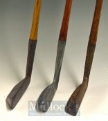 An Interesting Collection of 3x Various Putters including a Tom Auchterlonie Prism putter a Burke