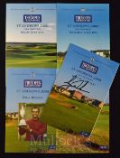 Tiger Woods Grand Slam - 2000 Open Golf Champion signed Daily Draw Sheet Programme – a complete
