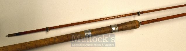 Richard Walker Hand built Mk. IV 10ft 2pc split cane rod –burgundy close whipping, line tip guide,