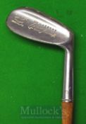 Scarce Spalding Bros Robert T Jones Jnr Kro-flite patent flange sole no.7 Iron fitted with the
