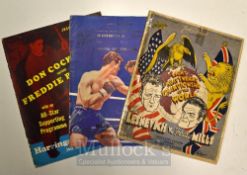 Boxing programmes To include Gus Lesnevich vs Freddie Mills 26th July 1948, Bruce Woodcock vs Lee