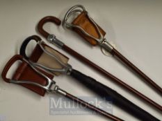 Collection of Shooting Sticks – Four sticks all in various conditions one having a cover, made