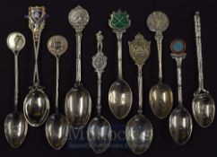 Hallmarked Silver Golf Club Spoons: To include Shaw Hill GC, Wednesbury GC, Beeston Field GC, Walmer