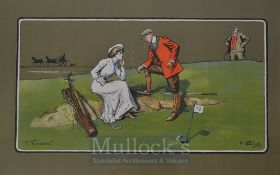 Edwards, Lionel ( 1878-1966) after “A THREESOME” AND “STYMIED” -a pair of rare chromolithographs
