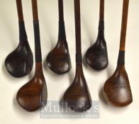 6x Assorted Socket Head Woods to include an Anderson of St Andrews brassie, a spoon by W. Wallis, an