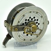 Horrocks & Ibbotson USA the Y&E Auto Reel, Patent date June 1891, 3.25” diameter, alloy and brass
