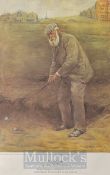 Tom Morris 1821-1908 Golf Print Open Champion 1861-62-64-67 - keeper of the greens of Prestwick