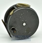 Hardy Perfect 4” post war alloy salmon fly reel – revolving alloy line guide, ribbed brass foot, rim