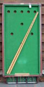 Joe Davis Bar Billiard Table – Half size table complete with Balls, Cues, Score Board