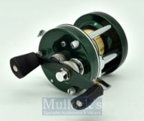 Fine Abu Ambassadeur 5000D level wind multiplier reel - with green end plates – ser. no 241000