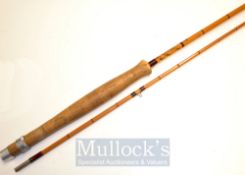 Fine Hardy Bros “The J.J.H Triumph” palakona fly rod ser. no H7190S - 8’9” 2pc - line 6# - clear