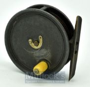 Early Hardy Uniqua 3 1/8” alloy trout fly reel – with makers details stamped to the face plate -