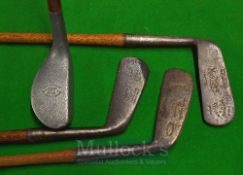Left Handed Hoylake Blade Putter with a Goose Neck stamped Southern Cross to the toe, plus 2x