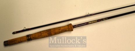 Hardy Graphite Deluxe Classic 8’ 2 piece trout fly rod - line rate 5/6, burgundy black, burgundy