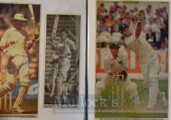 Cricket – Worcestershire County Cricket Club Signed Newspaper and Magazine Cuttings to include Tom