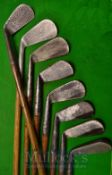 9x Various Smooth Face Clubs showing indistinct marks