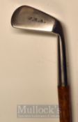 Unnamed Iron Head Mashie Stamped J.R.A to the rear Sunday Golf Walking Stick fitted with a ring
