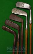 4x Interesting Style Putters 2x by J&W Craigie Montrose, a goose neck and wry neck blade, a Jack