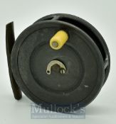 Very Early Hardy Uniqua 3 1/8” alloy trout fly reel - horseshoe latch, Duplicated Mk1, stamped