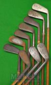 10x Assorted Irons to include a Tom Stewart Mashie niblick, a St Andrews mashie, Scotia mid-iron,