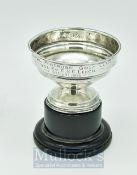 Hallmarked Silver Portrush Golf Club Cup: Presented to C R C Leech 8th April 1916 mounted on black