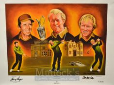 The Big Three Player, Palmer & Nicklaus signed Giclee print – in association with Rolex – signed
