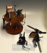 Richard Wheatley Wooden Fly Tying Tool Stand – With a selection of tools (23) together with 2