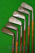 6x D Anderson of St Andrews Assorted Irons to include 3x diamond back models, plus a mid-iron, a