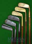 6x Assorted Putters to include 3x Brass blades by Anderson of St Andrews, together with an