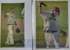 Cricket – 2001 County Cricket Teams Signed Newspaper Cuttings including Marcus Trescothick, Dougie
