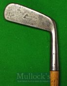 Kroydon S.10 Straight Blade Putter stamped George Low Baltimore, showing a circular brass insert