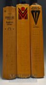 3x Autographed Cricket Bats Consisting of Duncan Fearnley bat signed by 1982 England, Somerset,