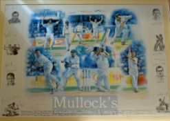 2001 ‘Victorious England to Pakistan and Sri Lanka Winter’ Signed Cricket Print limited edition