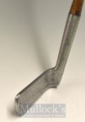 Rare Tom Stewart Very Bent Neck Metal Head Putter showing the early pipe mark, fitted with the