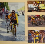 Bradley Wiggins Tour De France Winner – Framed photograph montage with autographed larger photograph