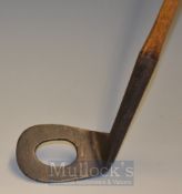 Water Iron Niblick with oval hole to the centre of the face