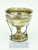 Hallmarked Silver Golf Cup: 2 golf clubs and ball to each end Birmingham hallmarked letter G 1931,