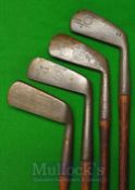 4x Anderson of Anstruther Clubs to include 2x concentric back irons, a driving iron and a mid-
