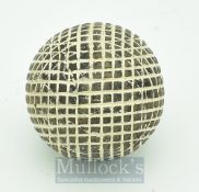 Line Mesh Guttie Golf Ball in perfect round condition with repainted cover