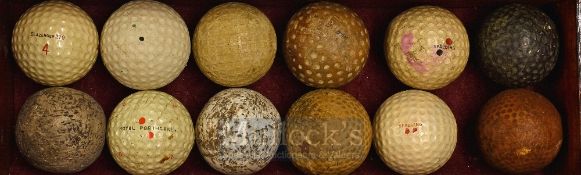 Selection of 12x Various Golf Balls including Royal Porthcawl dimple, Spalding Red Dimple,