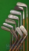 Good Cross Section of 10x Metal Head Putters including a flanged sole Maxwell, a stepped back Winton