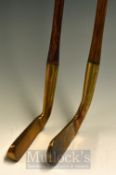 2x Tom Stewart Brass Head Putters including a Goose neck stamped C Leigh Windemere and a Gem style