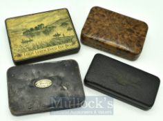 Interesting collection of period small fly fishing boxes and tins (4) - Hardy Bros Neroda fly box