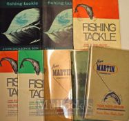 Fishing Trade Catalogues, Alexander Martin Catalogues 1949, 1950,1952, 1962 (x2), 1969 (x2), plus
